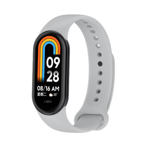 Obrazek Pasek Silikonowy Mi Band 9 / M9 / 8 / M8 (7), GRAY / SZARY