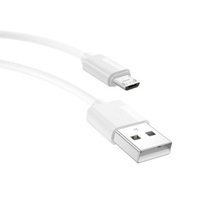Obrazek KABEL T-PHOX NETS MICRO USB WHITE 3A ; PVC ; 2M