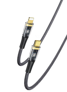 Obrazek Yesido Kabel CA102 PD 20W Type-C/Lightning 2m PVC 3A, BLACK / CZARNY