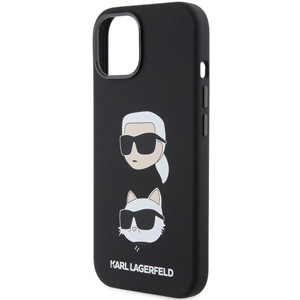 Obrazek KARL LAGERFELD IPHONE 15 PLUS KARL& CHOUPETTE HEAD KLHCP15MSDHKCNK BLACK