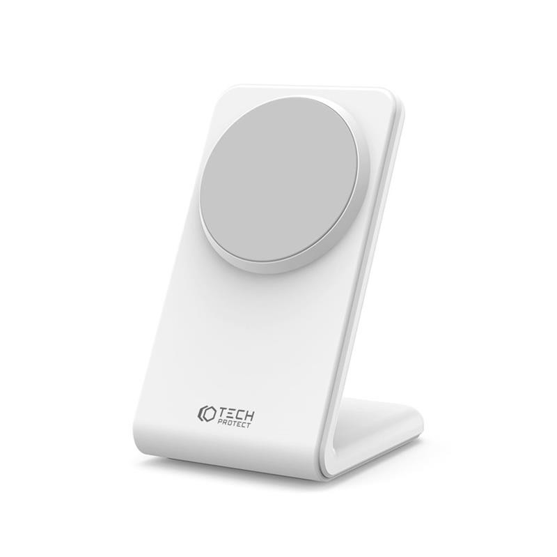 Obrazek TECH-PROTECT ładowarka indukcyjna QI15W-A23 MAGSAFE WIRELESS WHITE