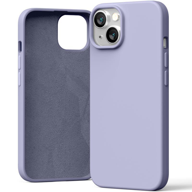 Obrazek Mercury Silicon Case iPhone 16 (6.1), LAVENDER GRAY / LAWENDOWY