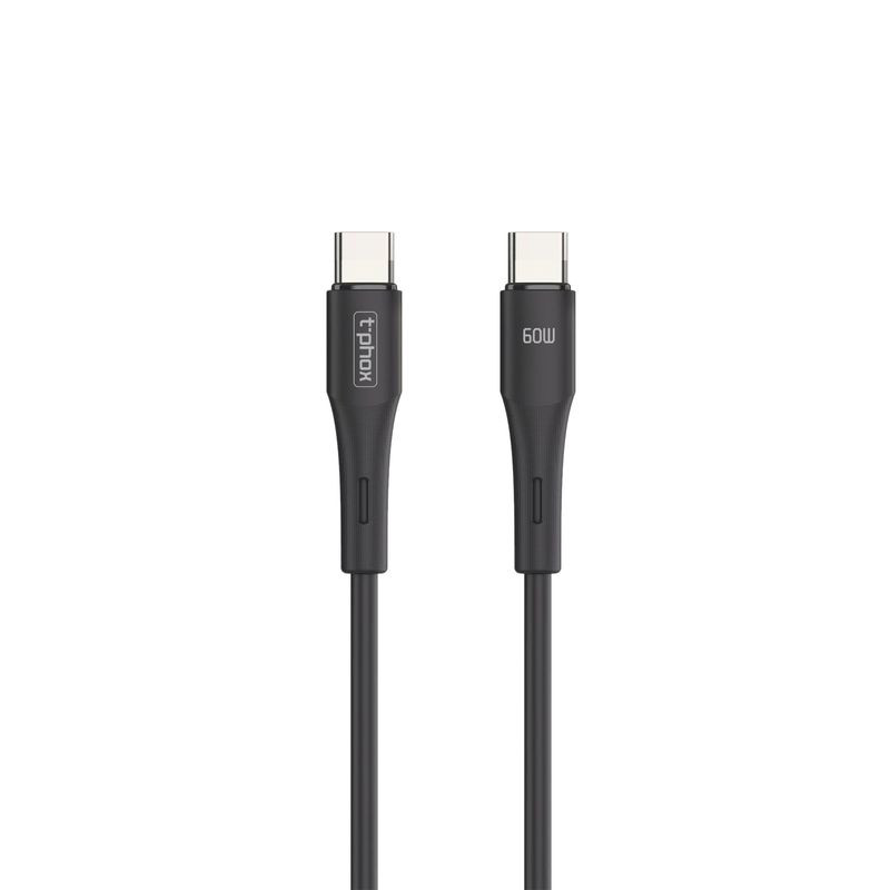 Obrazek KABEL T-PHOX GENTLE USB-C/USB-C 60W 1M BLACK