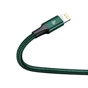 Obrazek KABEL BASEUS RAPID SERIES 3W1 20W 1.5M MICRO USB/USB-C/LIGHTNING GREEN