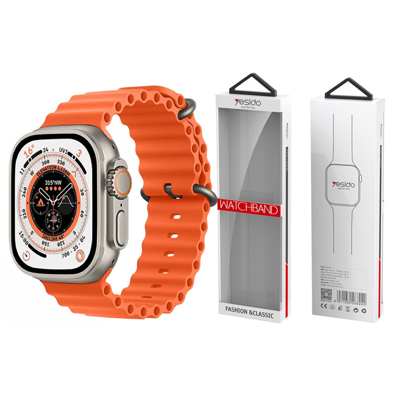 Obrazek Yesido WB21 Silikonowy Pasek Apple Watch 38/40/41 ORANGE/POMARAŃCZOWY