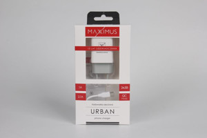 Obrazek Ładowarka sieciowa Maxximus Urban 2.1A Micro USB, 2xUSB