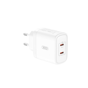 Obrazek XO ładowarka sieciowa CE08 PD 50W 2xUSB-C BIAŁA + KABEL TYPE-C