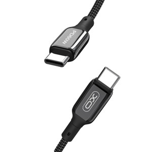 Obrazek XO KABEL NB-Q180B PD USB-C/USB-C 60W 1m Czarny