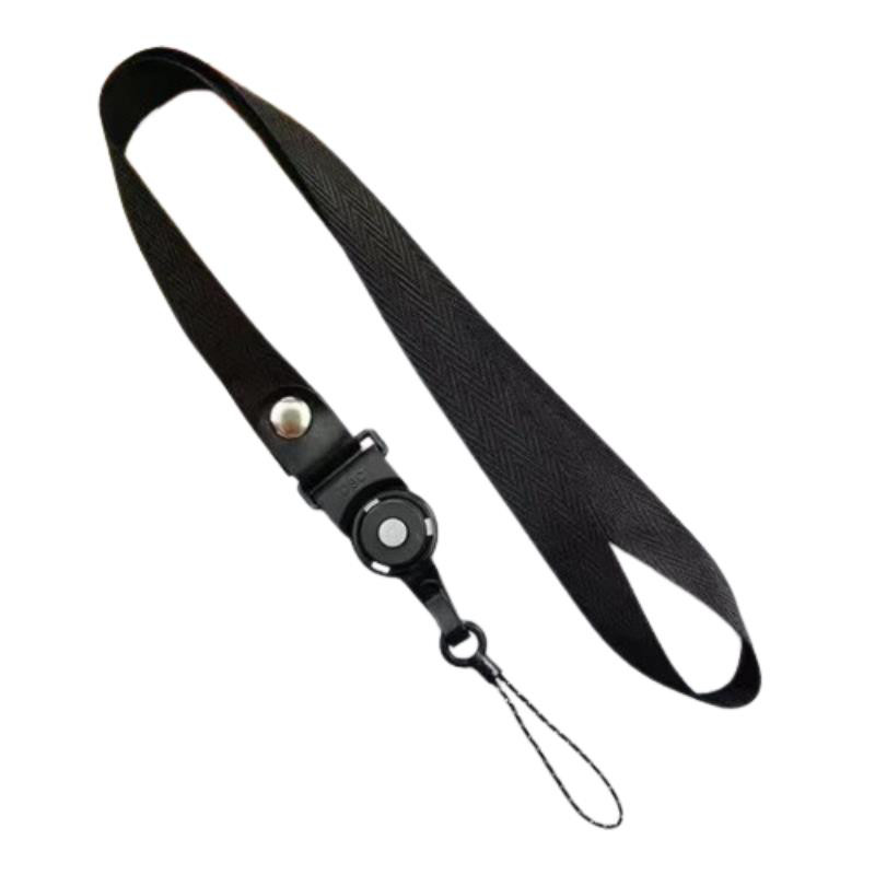 Obrazek Uniwersalna smycz na szyję do telefonu Buckle-03 52cm, BLACK / CZARNY