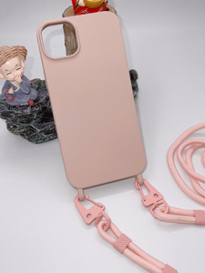 Obrazek Uniwersalna smycz do telefonu / na ramię Hook-07, PINK SAND / PUDROWY RÓŻ