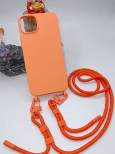 Obrazek Uniwersalna smycz do telefonu / na ramię Hook-07, ORANGE / POMARAŃCZOWY