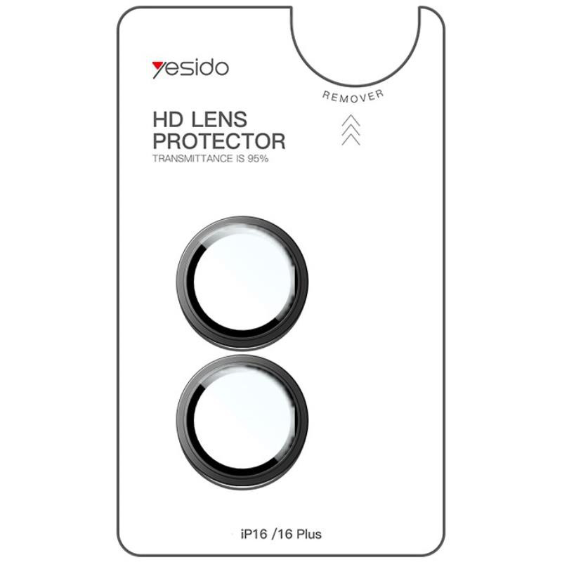 Obrazek Yesido Lens Protector WB54 iPhone 16 / 16 Plus, BLACK / CZARNY