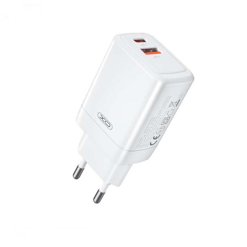 Obrazek XO ładowarka sieciowa CE16 GAN 45W 1xUSB-C 1xUSB BIAŁA