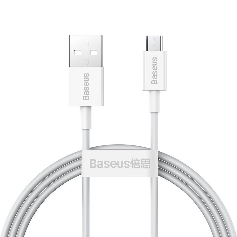 Obrazek KABEL BASEUS SUPERIOR USB/MICRO USB 2A 1M BIAŁY/WHITE