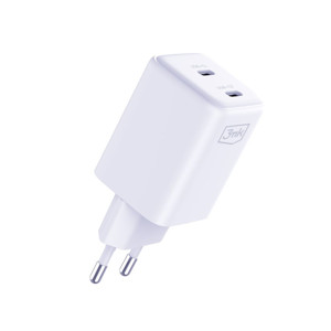 Obrazek 3MK ŁAD SIEC HYPER CHARGER 45W PD+USB
Z KABLEM UBS-C/USB-C BIAŁA