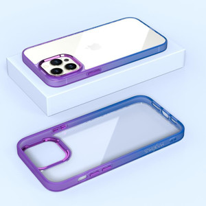 Obrazek MX RAINBOW IPHONE 14 PRO (6.1) PURPLE-BLUE / FIOLETOWO-NIEBIESKI