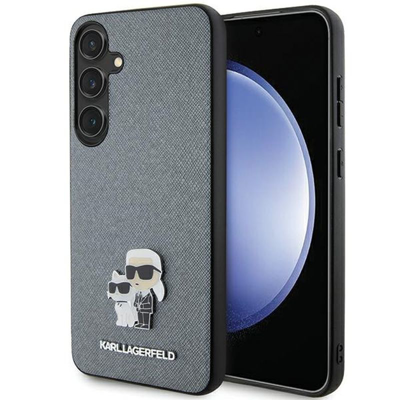 Obrazek KARL LAGERFELD Samsung S24+ SAFFIANO KC PIN KLHCS24MPSAKCMPG GREY