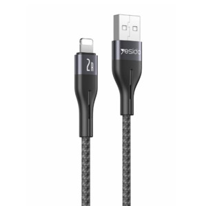 Obrazek Yesido Kabel CA121 18W USB-Lightning 1m 2A, BLACK / CZARNY