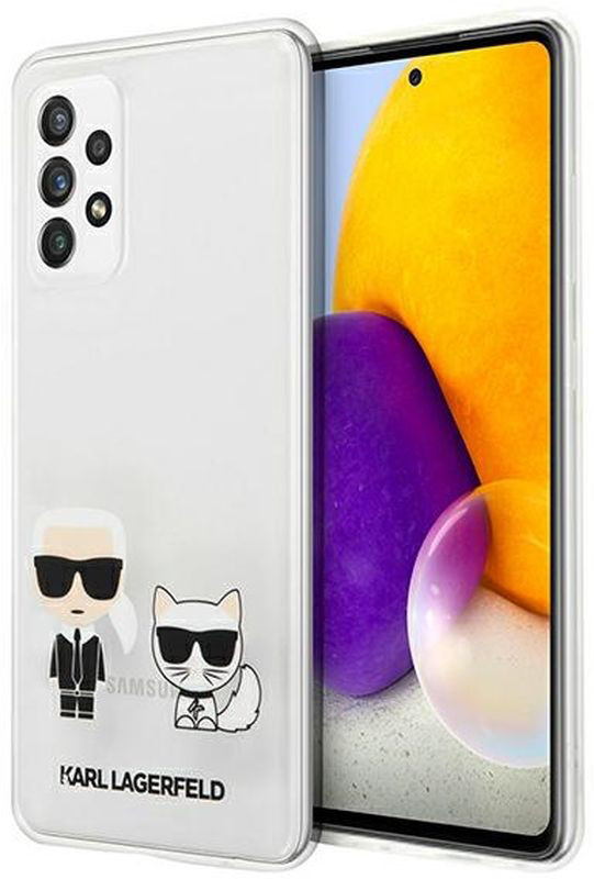 Obrazek KARL LAGERFELD Samsung A72 KARL & CHOUPETTE KLHCA72CKTR TRANSPARENT