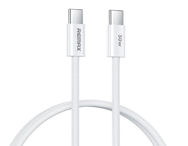 Obrazek KABEL REMAX CHELECTRICY SERIES RC-C010 30W USB-C/USB-C WHITE