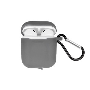 Obrazek Etui do Airpods Pro 2 szare z haczykiem