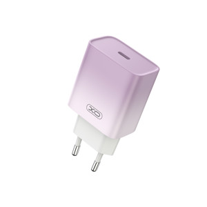 Obrazek XO ładowarka sieciowa CE18 PD 30W USB-C FIOLETOWO-BIAŁA + KABEL USB-C