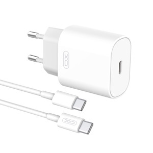 Obrazek XO ładowarka sieciowa L91 Pakiet 100szt 25W PD USB-C + KABEL TYPE-C