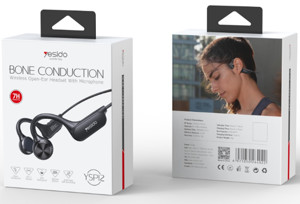 Obrazek Yesido Słuchawki YSP12 Bone Conduction Bluetooth 5.3, BLACK / CZARNY