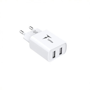 Obrazek Ładowarka sieciowa T-PHOX POCKET SERIES 2xUSB TCC-224 12W 2.4A WHITE