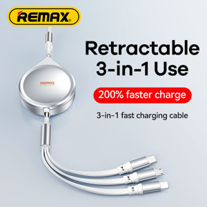 Obrazek KABEL REMAX DRIP SERIES 15W 3w1 USB-C/MICRO/LIGHTNING RC-C018 SILVER