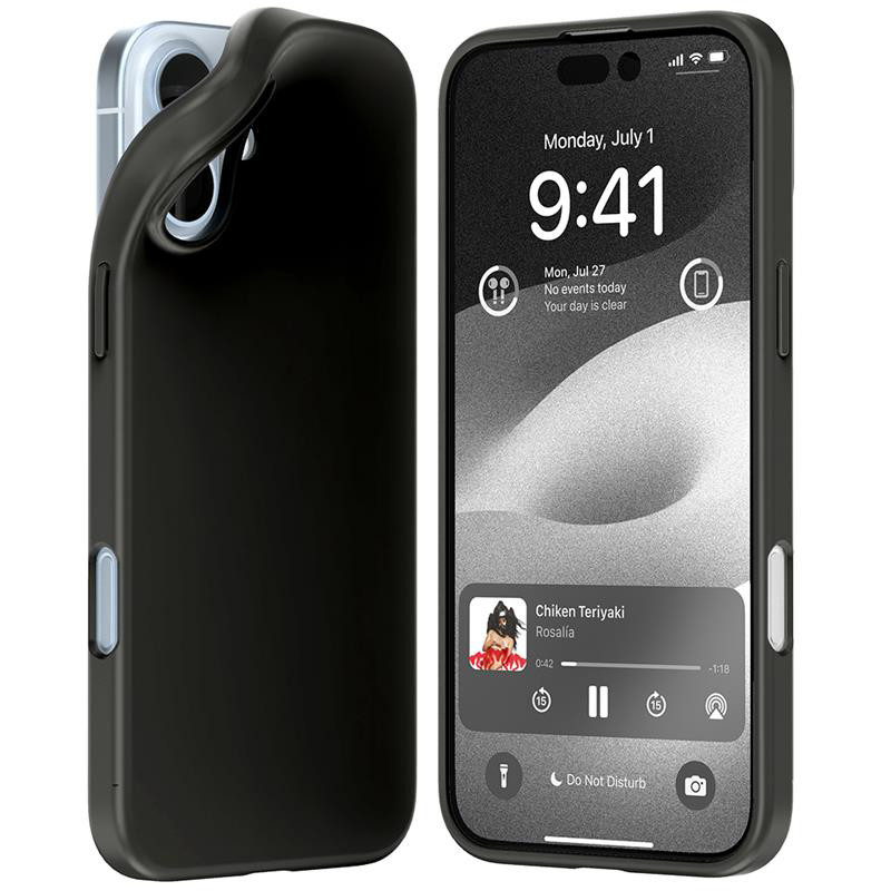 Obrazek Mercury Soft Feeling Jelly Case iPhone 16 Plus (6.7), BLACK / CZARNY