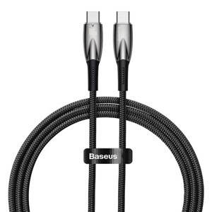 Obrazek KABEL BASEUS GLIMMER USB-C/USB-C 100W 1M BLACK