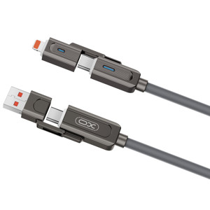 Obrazek XO KABEL NB275 4w1 USB-C+LIGHTNING/USB+

USB-C 60W 1m szary