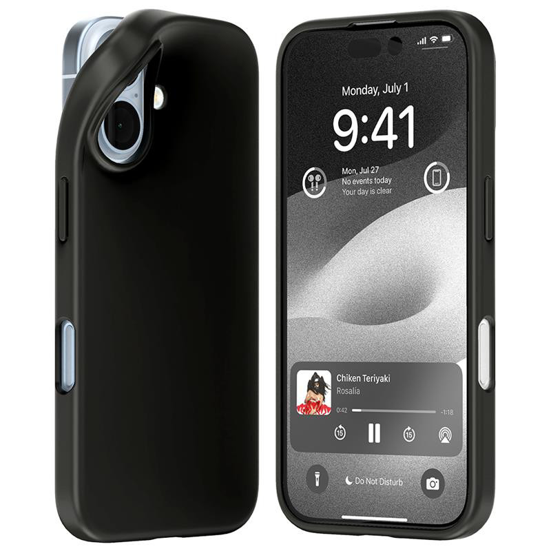 Obrazek Mercury Soft Feeling Jelly Case iPhone 16 (6.1), BLACK / CZARNY