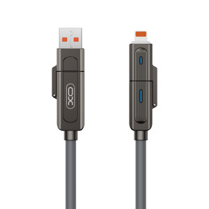 Obrazek XO KABEL NB275 4w1 USB-C+LIGHTNING/USB+

USB-C 60W 1m szary