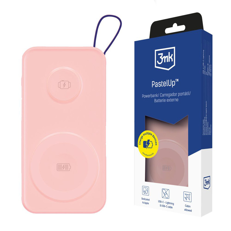 Obrazek 3MK POWERBANK PASTELUP 10000MAH 22,5W

PINK