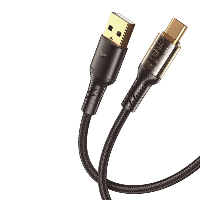 Obrazek XO KABEL CLEAR NB229 USB-C black 1M