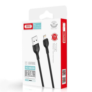 Obrazek XO KABEL NB200 USB-LIGHTNING 1m 2,1A BLACK