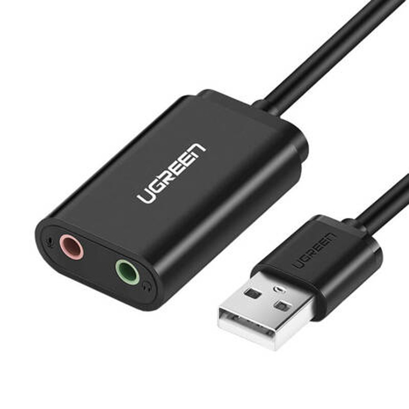 Obrazek Ugreen zewnętrzna karta dźwiękowa

muzyczna adapter USB 3,5mm jack 15cm