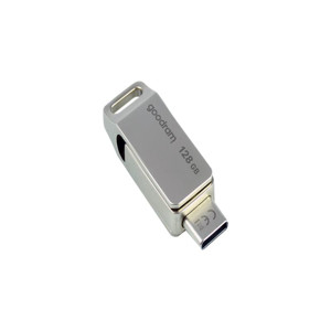 Obrazek PenDrive 3.2 GOODRAM ODA3 SILVER 128GB TYPE-A + TYPE-C