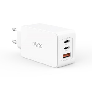 Obrazek XO ładowarka sieciowa CE13 PD QC 3.0 65W BIAŁA + KABEL USB-C/USB-C