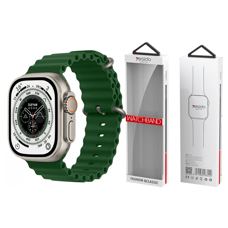 Obrazek Yesido WB21 Silikonowy Pasek Apple Watch 38/40/41 GREEN/ZIELONY