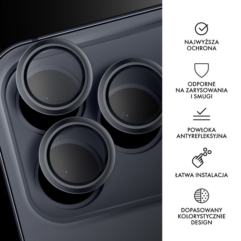 Obrazek HAMMER GLASS LENS IPHONE 17 PRO/PRO MAX DARK BLUE