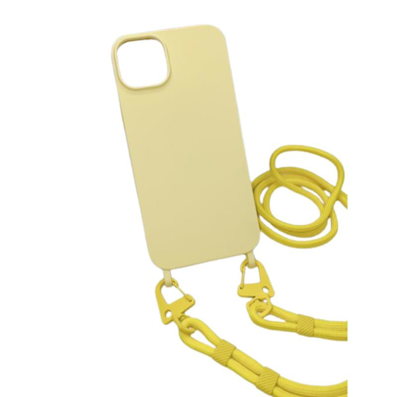 Obrazek Uniwersalna smycz do telefonu / na ramię Hook-07, YELLOW / ŻÓŁTY