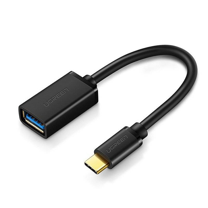 Obrazek Ugreen adapter przejściówka kabel OTG z USB 3.0 na USB Typ C czarny