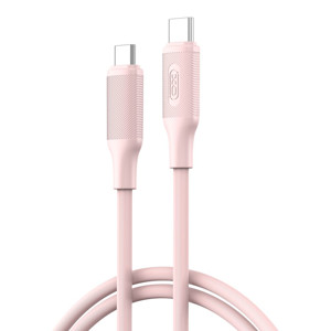 Obrazek XO KABEL NB-Q265B USB-C/USB-C 1m 60W RÓŻOWY