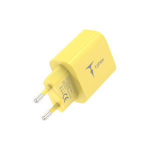 Obrazek Ładowarka sieciowa T-PHOX MODERATE SERIES T-PP11 20W + KABEL USB-C/USB-C 60W YELLOW