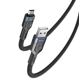 Obrazek Yesido Kabel CA106 12W USB-Micro 1.2m 2.4A, BLACK / CZARNY