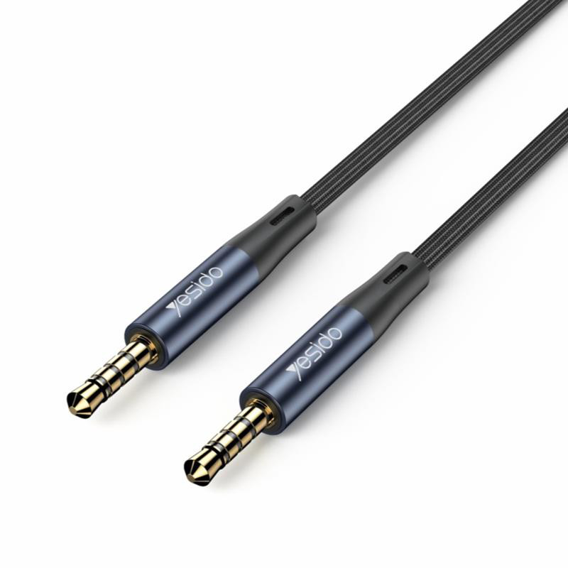 Obrazek Yesido Kabel Audio YAU43 3.5mm Aux Male - 3.5mm Aux Male, 1m, BLACK / CZARNY