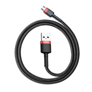 Obrazek KABEL BASEUS CAFULE USB/MICRO USB 2.4A 1M RED/BLACK